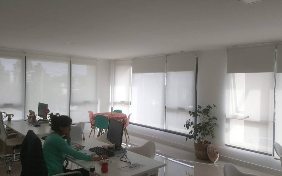 Ambiente moderno con cortinas roller de DX Roller